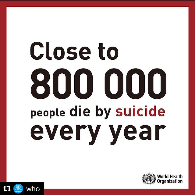Today is World Suicide Prevention day. Please reach out to someone that you think may be struggling today, even if you don't think they are suicidal. And if you are having these thoughts, please reach out to someone to talk, even if it is one of us friendly internet folk:) there is a great community out here. And lastly, if someone reaches out to you, please listen with compassion and don't be dismissive. You can swipe left for some information and links to resources if you aren't sure how to deal with such a scenario 
#worldsuicidepreventionday #suicide #suicideprevention #18002738255 #1800 #mentalillness #mentalhealth #depression #anxiety #bipolar #who #worldhealthorganization #iasp #internationalassociationforsuicideprevention